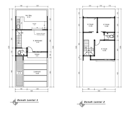 foto denah rumah tipe 50 Compact (469) perumahan G-Land Ciwastra Park