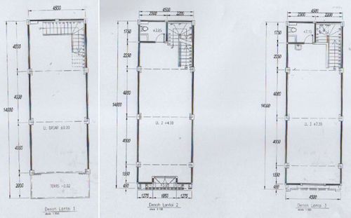 foto denah rumah tipe 4.5/14 perumahan SUNCITY SQUARE BEKASI