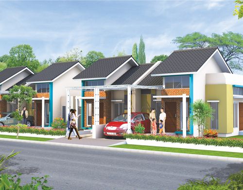 foto tampak rumah tipe Sierra Hoek perumahan CLUSTER FEIA SEGARA CITY KHI