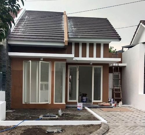 foto tampak rumah tipe New Arum 46 perumahan Banjar Mukti Residence
