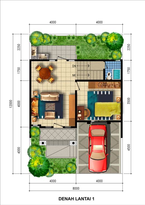 foto denah rumah tipe Edelweiss perumahan Telaga Bening Residence