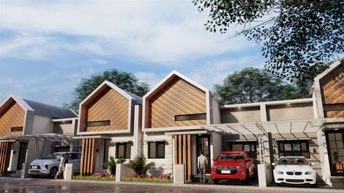 foto tampak rumah tipe PK Cluster V - H Ganjil / H 15 perumahan Pesanggrahan Kusuma