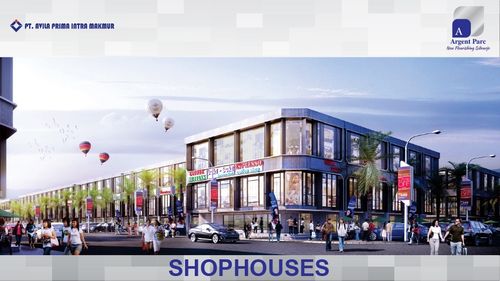 foto tampak rumah tipe Shophouse perumahan Perumahan Argent Parc