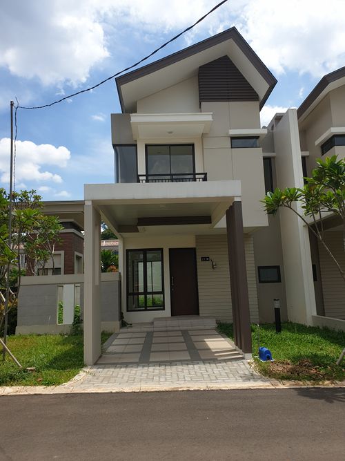 foto tampak rumah tipe PRV IROKO 6X16 HOOK2 perumahan PERUMAHAN PODOMORO RIVER VIEW