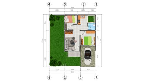 foto denah rumah tipe 42/90 perumahan PESONA KAHURIPAN TAHAP 11