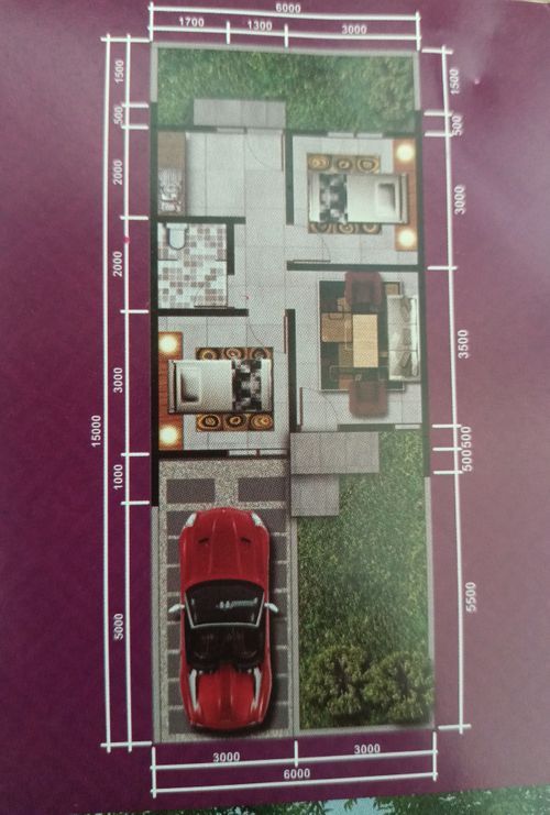 foto denah rumah tipe PEARL A perumahan GRAND PESONA