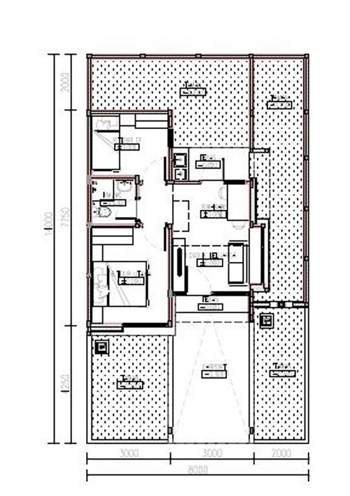 foto denah rumah tipe PRC IROKO 6X12 HOOK perumahan PERUMAHAN PODOMORO RIVER VIEW