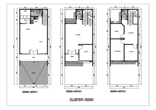 foto denah rumah tipe SOHO perumahan CASA JARDIN THE GARDEN RESIDENCE