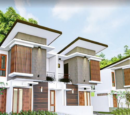 foto tampak rumah tipe BROADWAY 74 perumahan Jawara Land