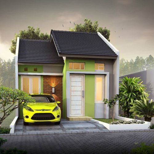 foto tampak rumah tipe 36/85 perumahan BUNGA RESIDENCE