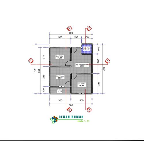foto denah rumah tipe 36 perumahan GREEN TINGGEDE 2