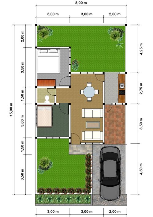 foto denah rumah tipe 48++ perumahan Homeland Residence Matungkas