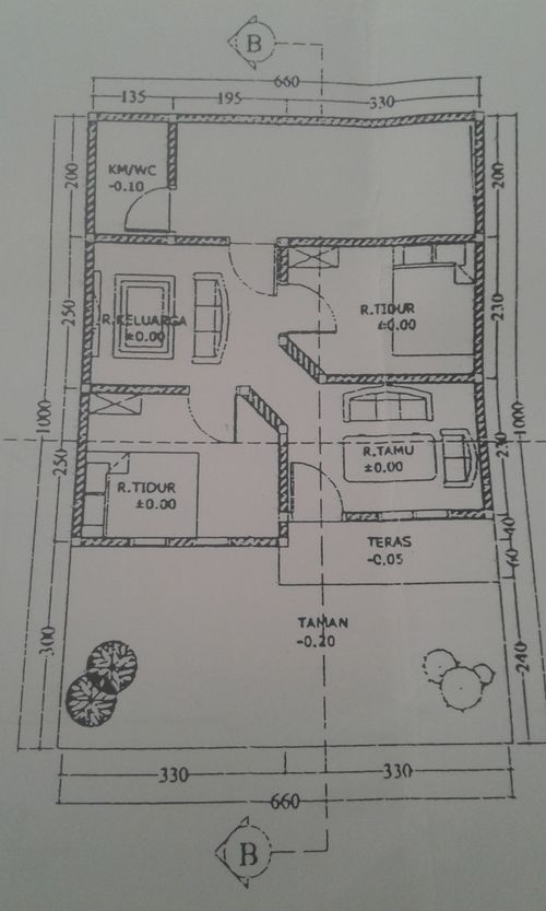 foto denah rumah tipe rumah subsidi perumahan BENGAWAN INDAH