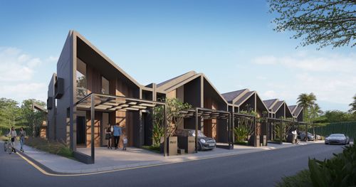 foto tampak rumah tipe 32/113 perumahan THE HILLS