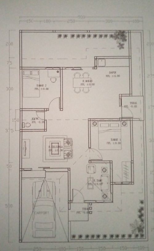 foto denah rumah tipe 66 perumahan Bukit Royal Kencana 2