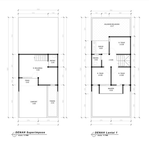 foto denah rumah tipe 50 Superimposed Platinum (393) perumahan G-Land Padalarang Residence 2