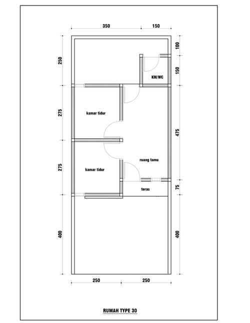 foto denah rumah tipe Limited perumahan Kharisma Regency