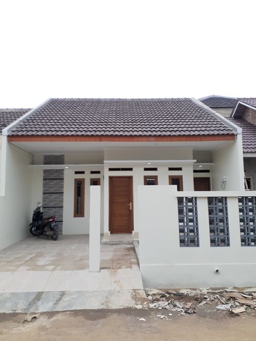 foto tampak rumah tipe 45 ( jalan utama ) perumahan RANCAMANYAR INDAH Tahap 2