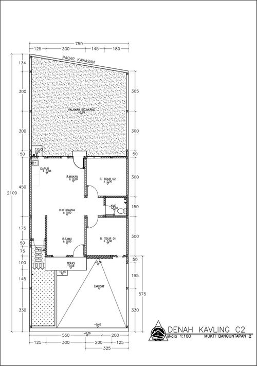 foto denah rumah tipe 57 perumahan MUKTI BANGUNTAPAN RESIDENCE 2