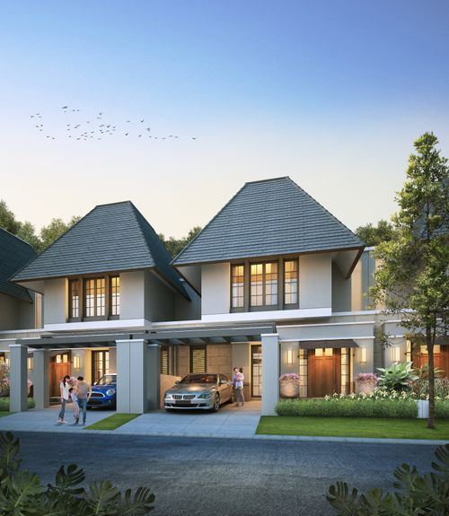 foto tampak rumah tipe AMETHYST perumahan CitraLand Puncak Tidar Malang