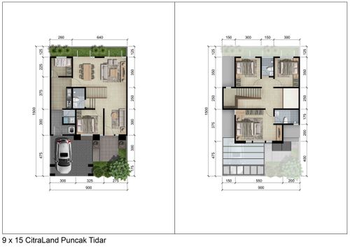 foto denah rumah tipe AMETHYST perumahan CitraLand Puncak Tidar Malang