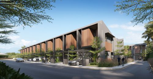 foto tampak rumah tipe 54/65 perumahan THE HILLS