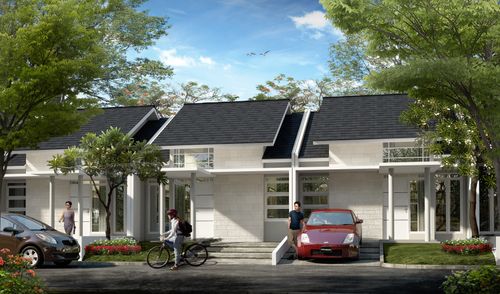 foto tampak rumah tipe 38 perumahan Tamansari Grand Samarinda