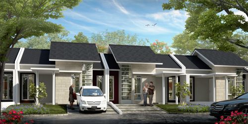 foto tampak rumah tipe 48-2 perumahan Tamansari Grand Samarinda