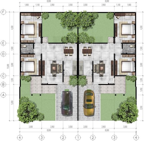 foto denah rumah tipe 54 perumahan Tamansari Grand Samarinda