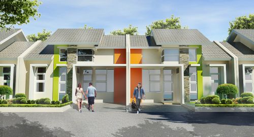 foto tampak rumah tipe 41/72 perumahan GRAHA PERMATA PORIS