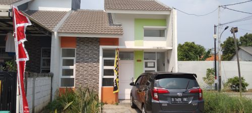 foto tampak rumah tipe 36/66 perumahan GRAHA PERMATA PORIS
