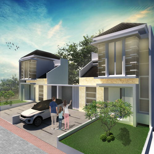 foto tampak rumah tipe 65 perumahan Tamansari Grand Samarinda