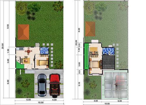 foto denah rumah tipe 65 perumahan Tamansari Grand Samarinda