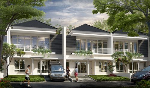 foto tampak rumah tipe 87 perumahan Tamansari Grand Samarinda