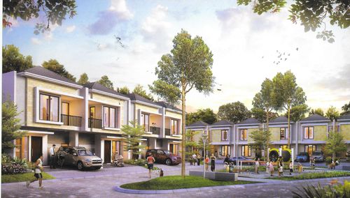 foto tampak rumah tipe CASSIA perumahan GRAHA RAYA FORTUNE HEIGHT