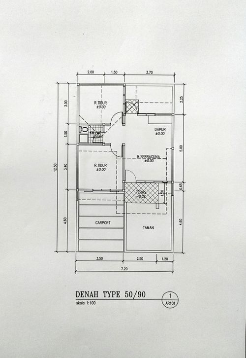 foto denah rumah tipe 50 perumahan TAMAN CIBADUYUT INDAH III