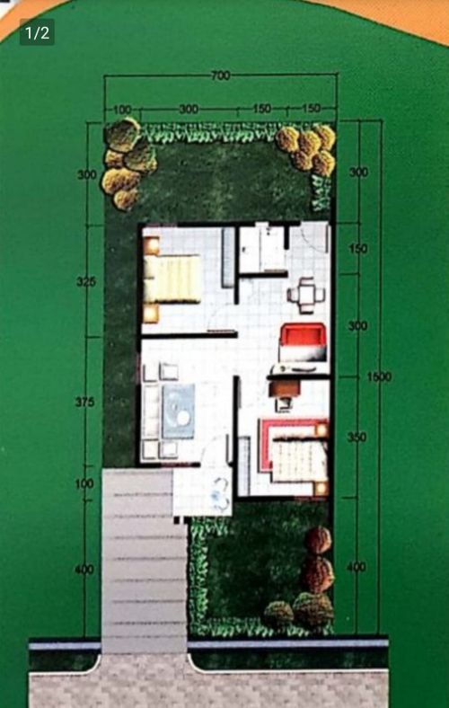 foto denah rumah tipe Melati perumahan Royal Mountain View