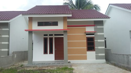 foto tampak rumah tipe 45 perumahan GREENSAVA HOKILAND Blok B