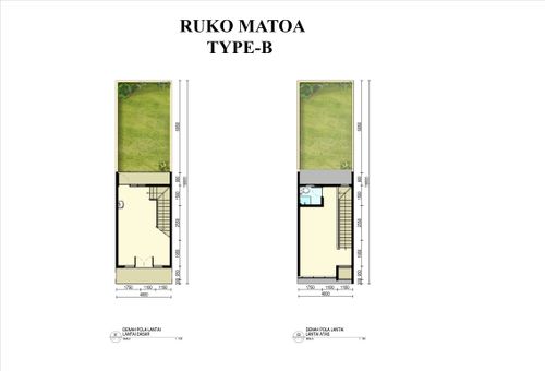 foto denah rumah tipe Ruko Matoa B perumahan CitraIndah City