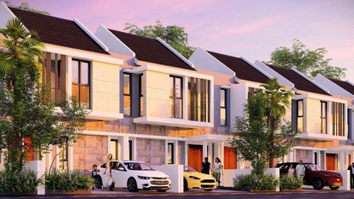 foto tampak rumah tipe New Azalea perumahan GOLDEN EAST KEBOMAS III
