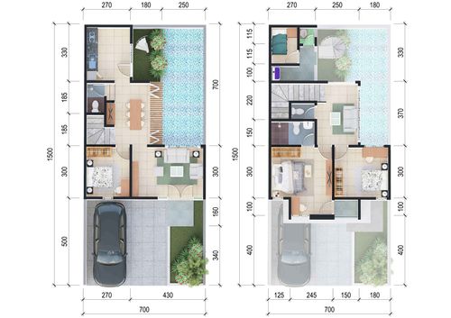foto denah rumah tipe New Azalea perumahan GOLDEN EAST KEBOMAS III