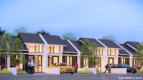 foto tampak rumah tipe Sierra perumahan GOLDEN EAST KEBOMAS III