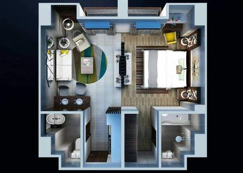 foto denah rumah tipe Junior Suite perumahan Apartemen The Medina