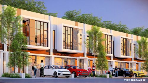 foto tampak rumah tipe Aurora perumahan GOLDEN EAST KEBOMAS III