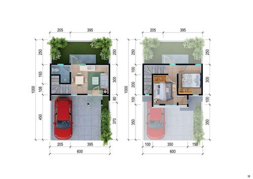 foto denah rumah tipe Aurora perumahan GOLDEN EAST KEBOMAS III