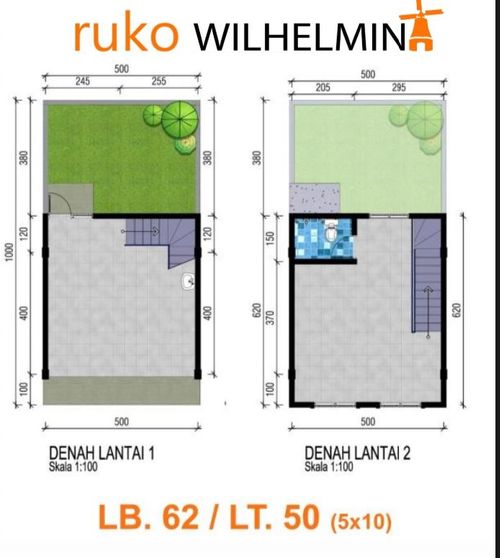 foto denah rumah tipe WILHELMINA perumahan CITRALAND AMSTERDAM