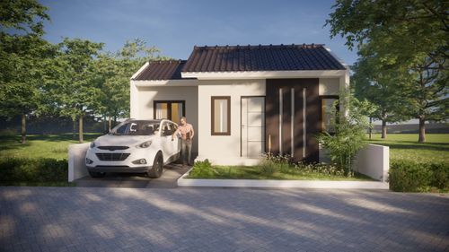 foto tampak rumah tipe 27 perumahan TAMAN KASTURI