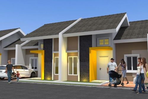 foto tampak rumah tipe 46 perumahan BUMI AROEPALA