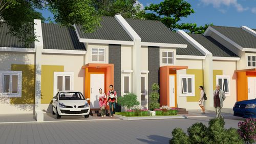 foto tampak rumah tipe Grand Pinisi Unm 40 perumahan BUMI AROEPALA