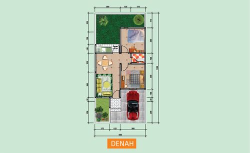 foto denah rumah tipe Grand Pinisi Unm 40 perumahan BUMI AROEPALA